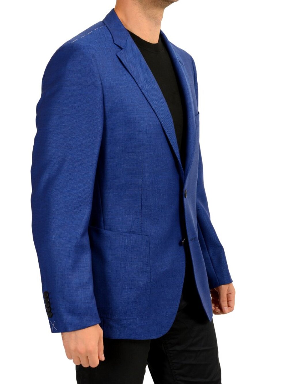 Hugo Boss Men's "T-Jake" Blue 100% Wool Sport Coat Blazer US 36R IT 46R - Picture 2 of 7